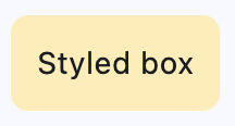 Styled box in a Container